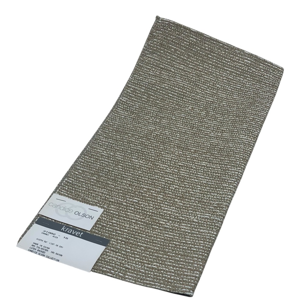 Kravet Candice Olson Designer Fabric‎ Sample Mica Taupe Metallic Woven Remnant